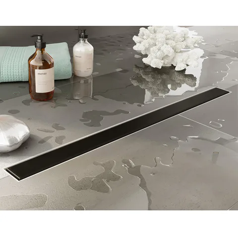 Plumberia Selection Трап душевой PS MODULAR 4x70 2устор. накладка из нерж.стали, основа из пластика 50мм,40л/мин, черн.матов.
