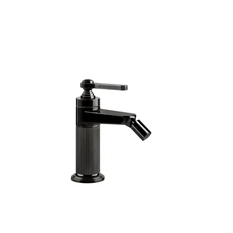 GESSI VENTI20 Смеситель для биде на 1 отверстие, однорычажный, в комплекте с донным клапаном, цвет Black Metal PVD