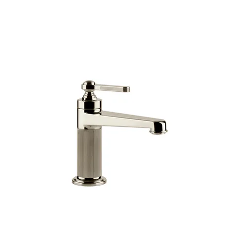 GESSI VENTI20 Смеситель для раковины на 1 отверстие, однорычажный, в комплекте с донным клапаном, цвет Nickel PVD