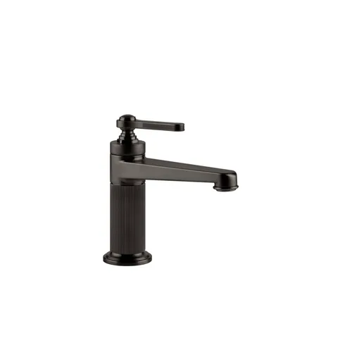 GESSI VENTI20 Смеситель для раковины на 1 отверстие, однорычажный, без донного клапана, цвет Black Metal Brushed PVD