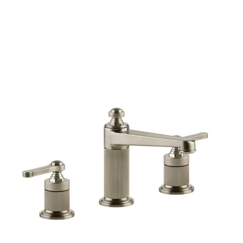 GESSI VENTI20 Смеситель для раковины на 3 отверстия, высота излива 98 мм., цвет Finox Brushed Nickel