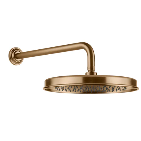 GESSI VENTI20 Верхний душ Ø328 мм., с настенным держателем 389 мм., цвет Warm Bronze Br. PVD