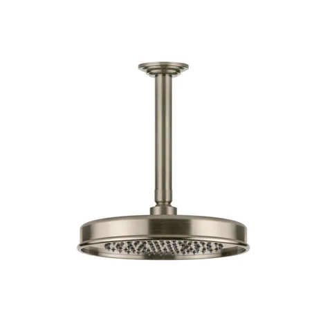 GESSI VENTI20 Верхний душ Ø200 мм., с потолочным держателем 288 мм., цвет Finox Brushed Nickel