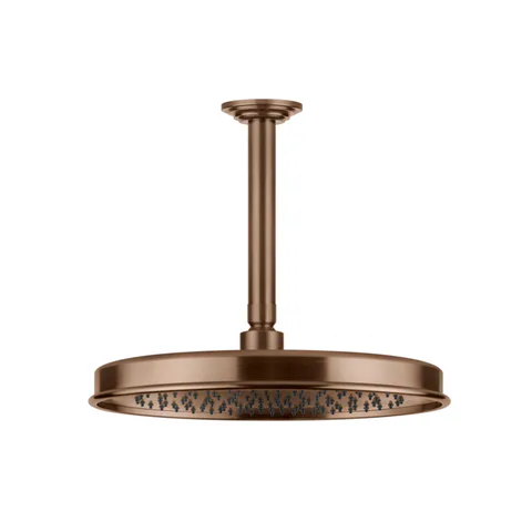 GESSI VENTI20 Верхний душ Ø300 мм., с потолочным держателем 293 мм., цвет Copper Brushed PVD