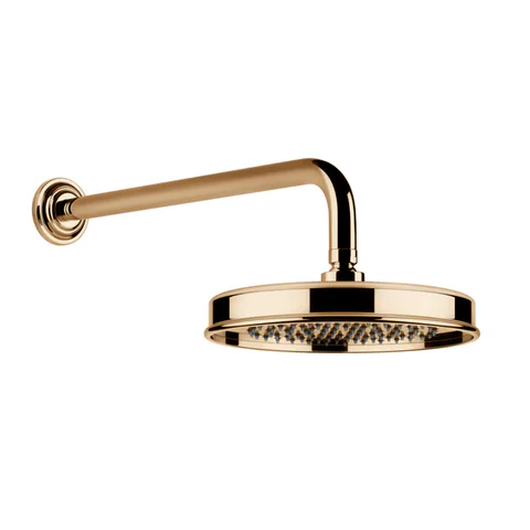 GESSI VENTI20 Верхний душ Ø200 мм., с настенным держателем 389 мм., цвет Warm Bronze PVD