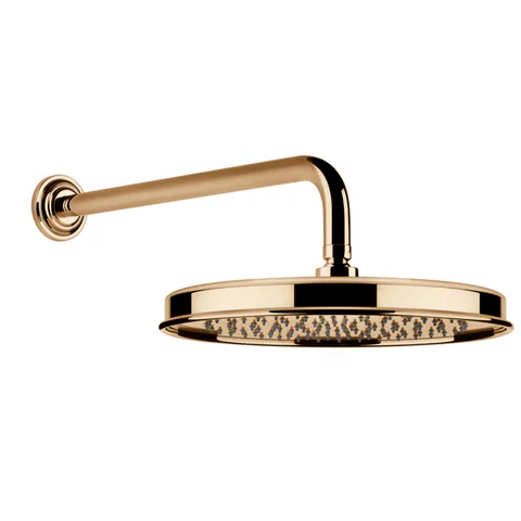 GESSI VENTI20 Верхний душ Ø328 мм., с настенным держателем 389 мм., цвет Warm Bronze PVD