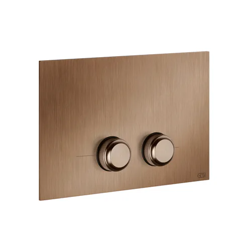 GESSI VENTI20 Клавиша смыва для унитаза двойная, для инсталляций Geberit Sigma8 и Sigma12, цвет Copper Brushed PVD