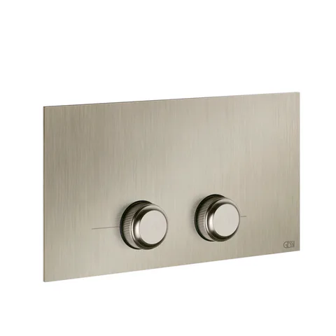 GESSI VENTI20 Клавиша смыва для унитаза двойная, для инсталляций Viega, цвет Finox Brushed Nickel