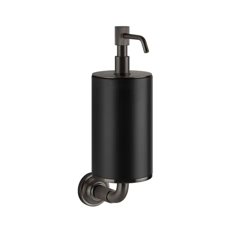 GESSI VENTI20 Дозатор для жидкого мыла подвесной, цвет черный, фурнитура Black Metal Brushed PVD