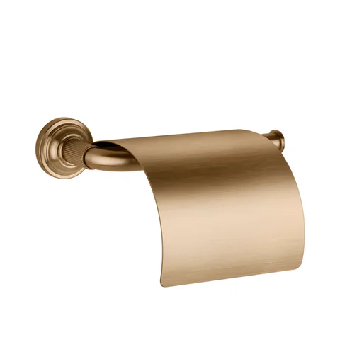 GESSI VENTI20 Держатель туалетной бумаги, с крышкой, цвет Warm Bronze Br. PVD