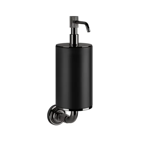 GESSI VENTI20 Дозатор для жидкого мыла подвесной, цвет черный, фурнитура Black Metal PVD