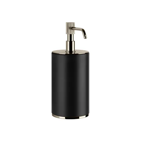 GESSI VENTI20 Дозатор для жидкого мыла настольный, цвет черный, фурнитура Nickel PVD
