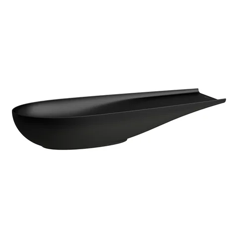Laufen Alessi One Раковина-чаша 1000х380х170мм без перелива, без отв. под смеситель, L/R, с крышкой слива, цвет: черный матовый