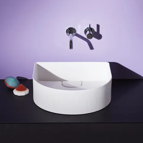 Laufen Sonar Раковина 410x365х130мм без перелива, без отв. под смеситель, с текстурой, цвет: белый глянец
