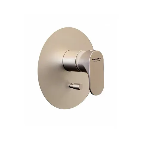 Kerama Marazzi Встроенный однорычажный смеситель OLE для душа с переключателем на два потока, золотой атласный