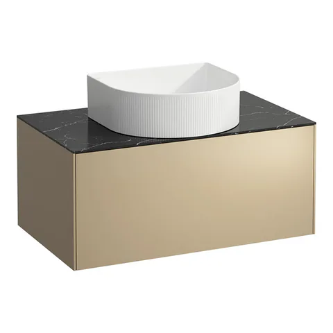 Laufen SONAR шкафчик подвесной, 775х455х340 мм, 1 ящик, совмесим с раков 812340, 812341, 812342, 812343, золото и черный мрамор