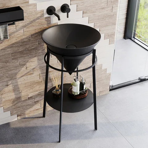 Kerama Marazzi Металлическая структура CONO напольная 44, черная матовая