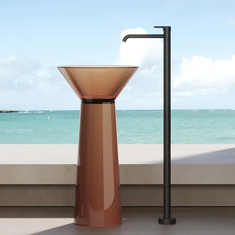 DEA DESIGN Pedestal Basin Раковина напольная d480хh900 мм, цвет brown copper