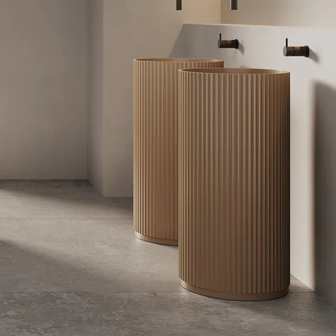 DEA DESIGN Pedestal Basin Раковина напольная d450хh900 мм, цвет dark camel