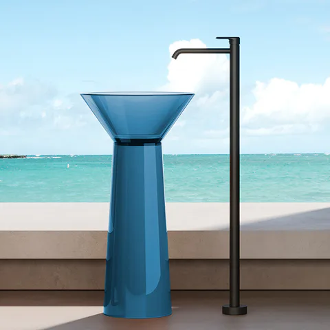 DEA DESIGN Pedestal Basin Раковина напольная d480хh900 мм, цвет royal blue