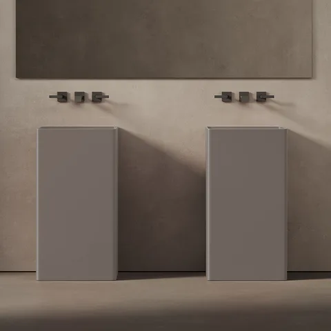 DEA DESIGN Pedestal Basin Раковина напольная 450х450хh900 мм, цвет grey brown