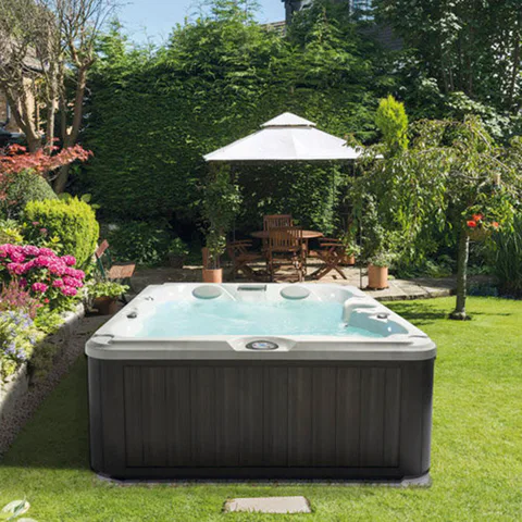 JACUZZI SPA J235 Минибассейн 213х213х91 см, фильтрация CLEARRAY® Active Oxygen, цвет акрила Platinum (65) внешняя панель Silver Wood