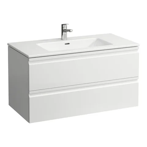 LAUFEN PRO S шкафчик под раковину, 1000х500х545 мм, с раковиной Slim 1000 мм, 2 ящика, включает в комплект органайзер для ящика, белый матовый