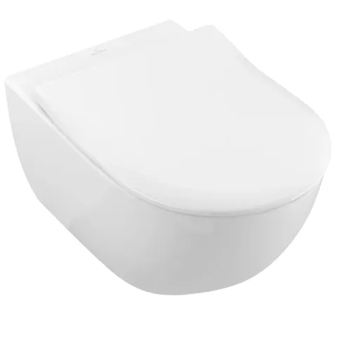 Villeroy&Boch Subway 2.0 Унитаз подвесной 370*560*365, безободковый, в комплекте сиденье SlimSeat, микролифт, цвет альпийский белый