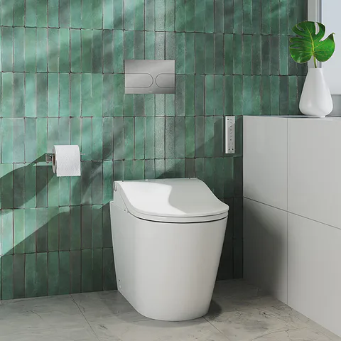 TOTO WASHLET RW  Сиденье 579*391*108мм, с дистанционным управлением и автосмывом, для унитаза CW542/CW563,  цвет: белый/отделка серебро