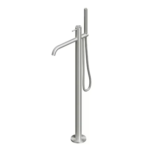 QuadroDesign SOURCE/OTTAVO 1262AS/1 Смеситель для ванны напольный, цвет Brushed Stainless Steel