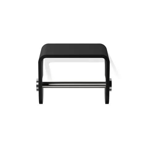 Decor Walther Black Stone TPH4 Держатель туалетной бумаги, подвесной, цвет: черный матовый / сталь матовая