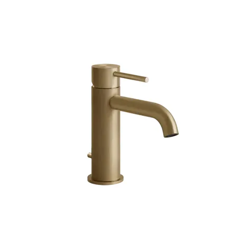 GESSI 316 Смеситель для раковины на 1 отверстие с донным клапаном, излив 123мм, цвет: warm bronze brushed pvd
