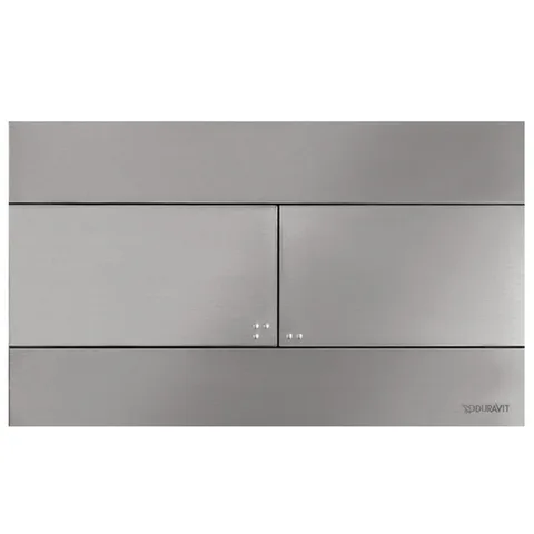 Duravit DuraSystem Beta 140 Клавиша смыва для унитаза, сталь брашированная (Спец.цена из наличия)