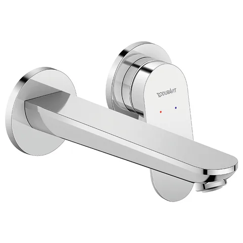 Duravit Wave Смеситель для раковины из стены, излив 202 мм, хром (Спец.цена из наличия)