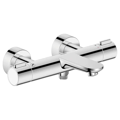 Duravit Wave Термостатический смеситель для ванны/душа с изливом, хром (Спец.цена из наличия)