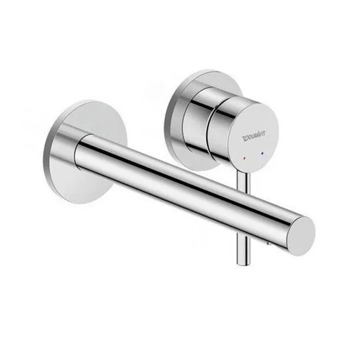 Duravit Circle Смеситель для раковины из стены, излив 200 мм, в комплекте со скрытой частью, хром (Спец.цена из наличия)