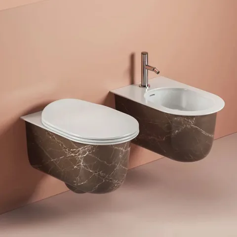 Artceram CHIC Биде подвесное 38х53 см, 1 отверстие, цвет bronze amani