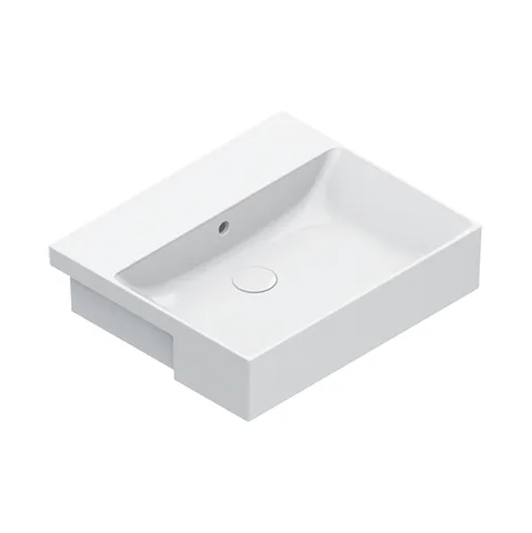Catalano ZERO Раковина 55x47 полувстраиваемая, без отв. под смеситель, покрытие Cataglaze+, цвет белый глянцевый