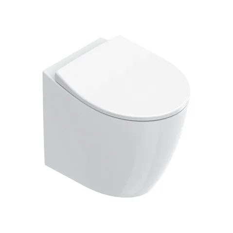 Catalano Italy Унитаз напольный 52x37, безободковый, универс.слив, смыв Tornado, покрытие Cataglaze+, без крепежа, цвет белый глянцевый
