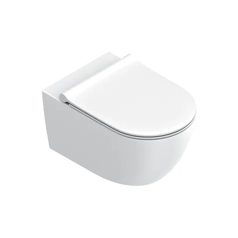 Catalano SFERA Унитаз подвесной 55x35, безободковый, смыв Tornado, покрытие Twinglaze+, без крепежа, цвет белый матовый
