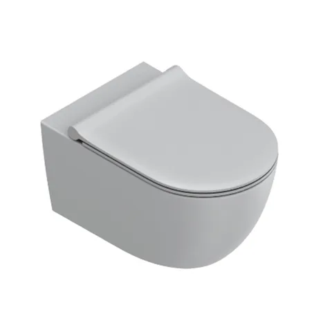 Catalano SFERA Унитаз подвесной 55x35, безободковый, смыв Tornado, покрытие Twinglaze+, без крепежа, цвет Cemento Satinato