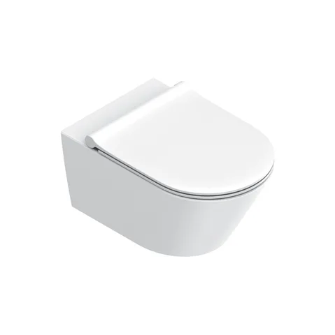 Catalano Zero Унитаз подвесной 55x35, безободковый, смыв Tornado, покрытие Twinglaze+, без крепежа, цвет белый матовый