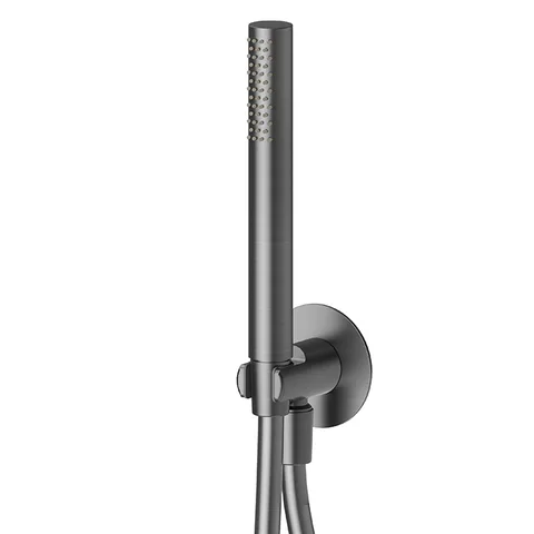 Newform X-Steel 316 Душевой комплект, вывод, держатель, шланг 150см., и душевая лейка, цвет: PVD Brushed gun metal