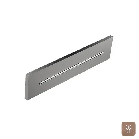 ALMAR WATERFALL WALL BUILT-IN Излив настенный внешняя часть 350×80 мм, "водопад" цвет  AISI 316 Stainless Steel