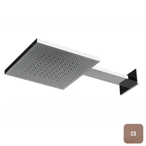 Almar VELVET DUAL FLOW Душевая лейка из стены, 300х300 мм, 2 режима, материал нерж. сталь, цвет Copper Brushed PVD