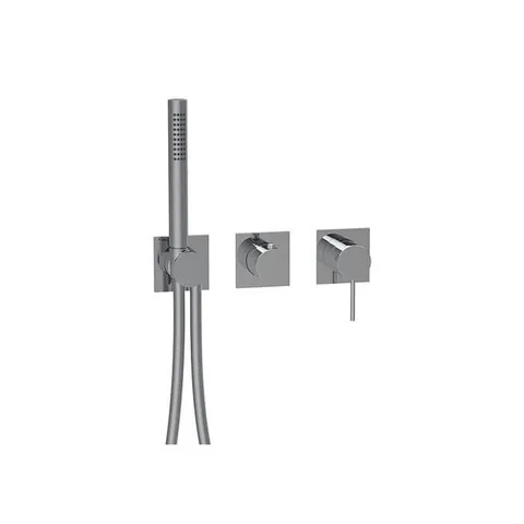 ALMAR MODULAR Смеситель настенный встраиваемый, однорычажный, с переключателем на 2 положения, с ручным душем и шлангом, цвет хром