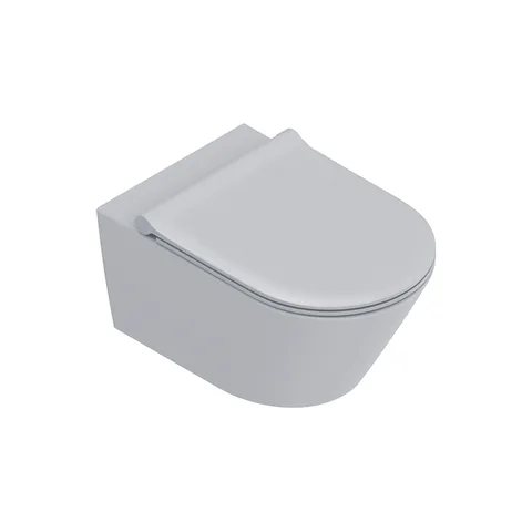 Catalano Zero Унитаз подвесной 55x35, безободковый, смыв Tornado, покрытие Twinglaze+, без крепежа, цвет Cemento Satinato