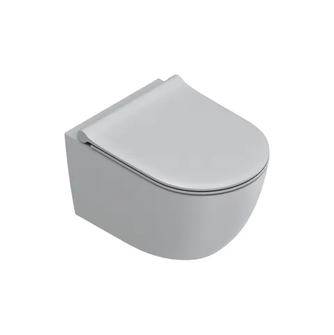 Catalano SFERA Унитаз подвесной 50x35, безободковый, смыв Tornado, покрытие Twinglaze+, без крепеж, цвет Cemento Satinato