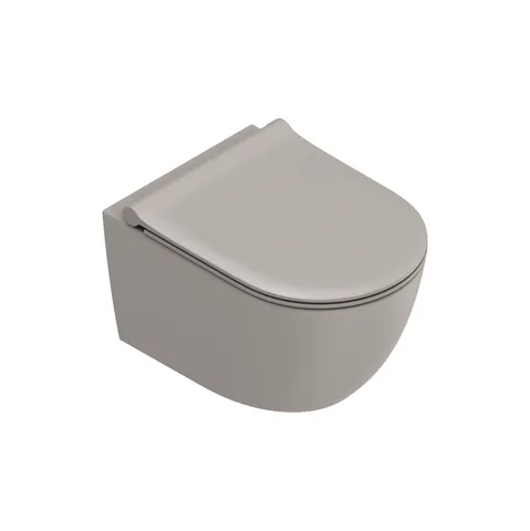 Catalano SFERA Унитаз подвесной 50x35, безободковый, смыв Tornado, покрытие Twinglaze+, без крепеж, цвет Tortora Satinato