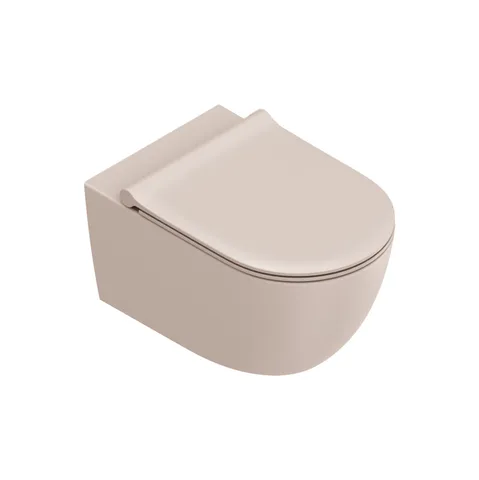 Catalano SFERA Унитаз подвесной 55x35, безободковый, смыв Tornado, покрытие Twinglaze+, без крепежа, цвет Seta Satinato